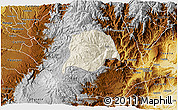 Shaded Relief 3D Map of Inza, physical outside