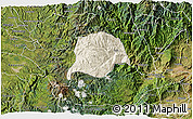 Shaded Relief 3D Map of Inza, satellite outside