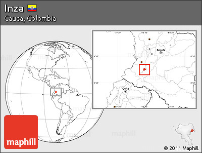 Blank Location Map of Inza
