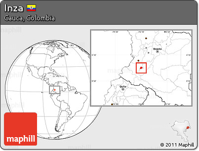 Blank Location Map of Inza