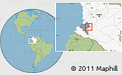 Savanna Style Location Map of Inza, highlighted country, highlighted parent region