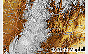 Physical Map of Inza