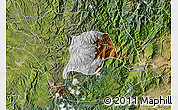 Physical Map of Inza, satellite outside