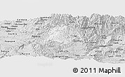 Silver Style Panoramic Map of Inza