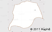 Classic Style Simple Map of Inza, cropped outside