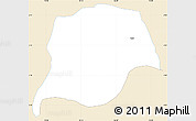 Classic Style Simple Map of Inza, single color outside