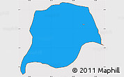 Political Simple Map of Inza, cropped outside
