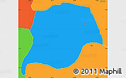 Political Simple Map of Inza