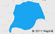 Political Simple Map of Inza, single color outside, borders and labels