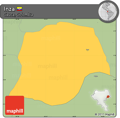 Savanna Style Simple Map of Inza