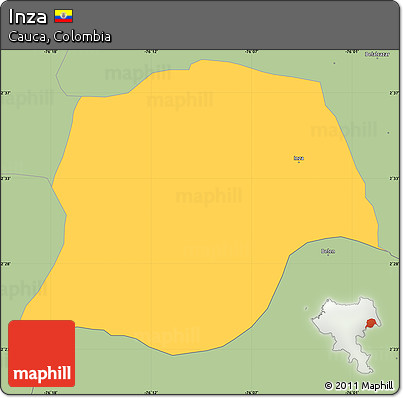 Savanna Style Simple Map of Inza