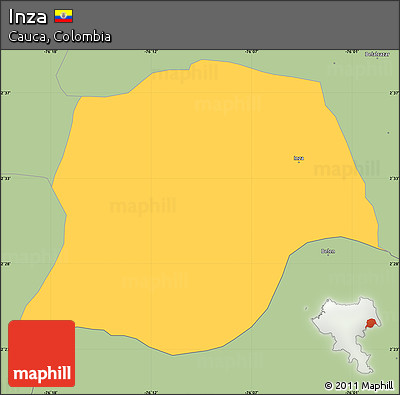 Savanna Style Simple Map of Inza