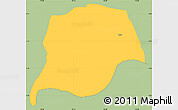 Savanna Style Simple Map of Inza, single color outside