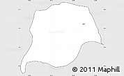 Silver Style Simple Map of Inza, cropped outside