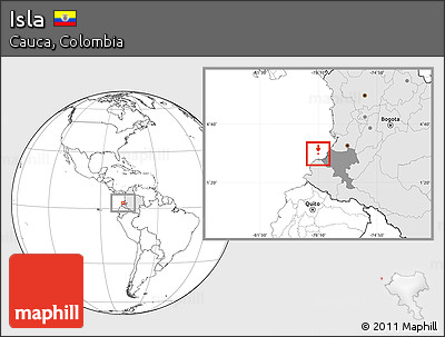 Blank Location Map of Isla, highlighted country, highlighted parent region