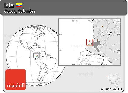 Blank Location Map of Isla, highlighted country, highlighted parent region