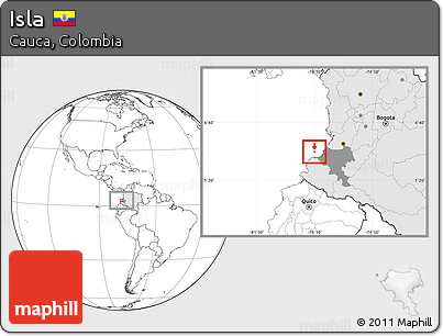 Blank Location Map of Isla, highlighted country, highlighted parent region
