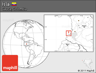 Blank Location Map of Isla, highlighted parent region