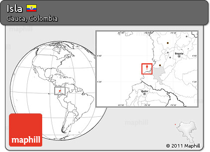 Blank Location Map of Isla, highlighted parent region