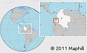 Gray Location Map of Isla, highlighted country, within the entire country