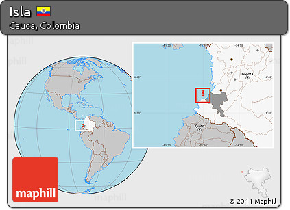 Gray Location Map of Isla, highlighted country, highlighted parent region