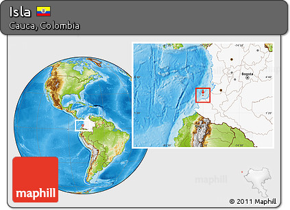 Physical Location Map of Isla, highlighted country