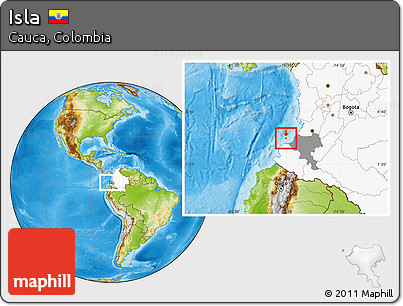 Physical Location Map of Isla, highlighted country, highlighted parent region
