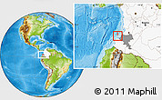 Physical Location Map of Isla, highlighted country, highlighted parent region
