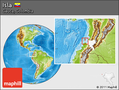 Physical Location Map of Isla, highlighted parent region