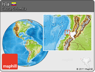 Physical Location Map of Isla, highlighted parent region