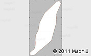 Gray Simple Map of Isla, cropped outside