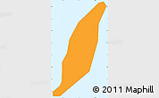 Political Simple Map of Isla, single color outside