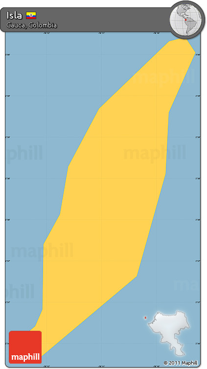Savanna Style Simple Map of Isla