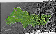Satellite 3D Map of Lopez de Micay, desaturated