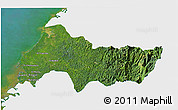 Satellite 3D Map of Lopez de Micay, single color outside