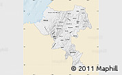 Classic Style Map of Cauca, single color outside