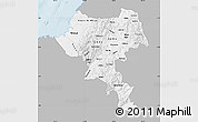 Gray Map of Cauca, single color outside