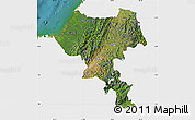 Satellite Map of Cauca, single color outside