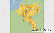 Savanna Style Map of Cauca, single color outside