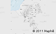 Silver Style Map of Cauca, single color outside