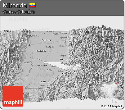 Gray 3D Map of Miranda