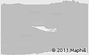 Gray 3D Map of Miranda, single color outside