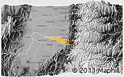 Physical 3D Map of Miranda, desaturated