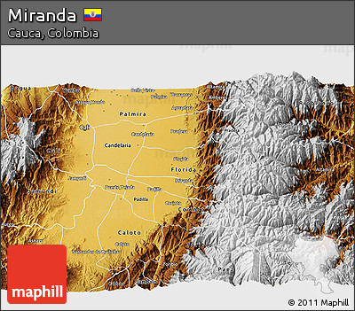 Physical 3D Map of Miranda