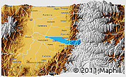 Political 3D Map of Miranda, physical outside