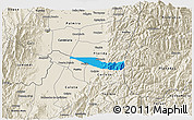 Political 3D Map of Miranda, shaded relief outside