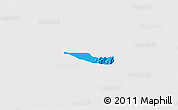 Political 3D Map of Miranda, single color outside