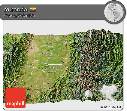 Satellite 3D Map of Miranda