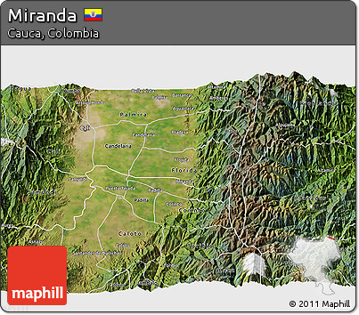 Satellite 3D Map of Miranda