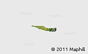 Satellite 3D Map of Miranda, single color outside